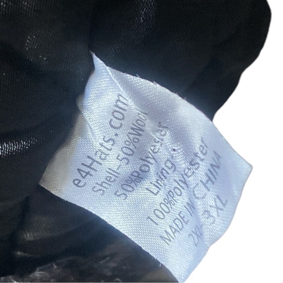 Trappers Hat Wool Pinstripe Fur Trappers Hat Size 2XL-3XL Black - Picture 5 of 7